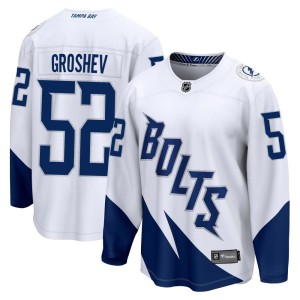 Maxim Groshev Men's Fanatics Branded Tampa Bay Lightning Breakaway White 2022 Stadium Series Jersey