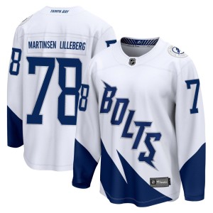 Emil Lilleberg Men's Fanatics Branded Tampa Bay Lightning Breakaway White 2022 Stadium Series Jersey