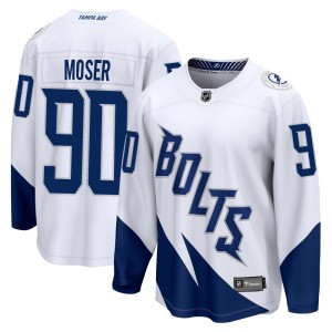 Janis Moser Men's Fanatics Branded Tampa Bay Lightning Breakaway White 2022 Stadium Series Jersey