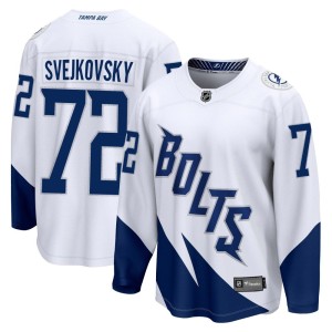 Lukas Svejkovsky Men's Fanatics Branded Tampa Bay Lightning Breakaway White 2022 Stadium Series Jersey