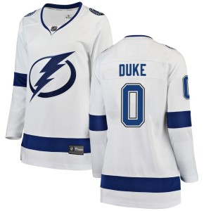 Dylan Duke Women's Fanatics Branded Tampa Bay Lightning Breakaway White Away Jersey