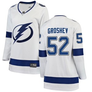 Maxim Groshev Women's Fanatics Branded Tampa Bay Lightning Breakaway White Away Jersey