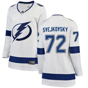 Lukas Svejkovsky Women's Fanatics Branded Tampa Bay Lightning Breakaway White Away Jersey