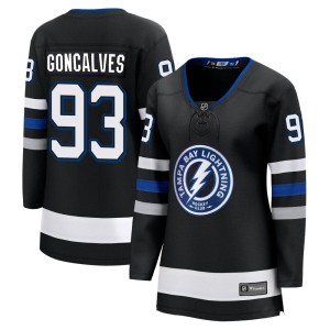 Gage Goncalves Women's Fanatics Branded Tampa Bay Lightning Premier Black Breakaway Alternate Jersey