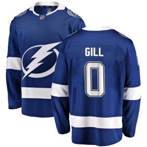 Dyllan Gill Youth Fanatics Branded Tampa Bay Lightning Breakaway Blue Home Jersey