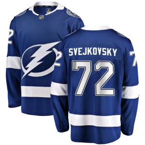 Lukas Svejkovsky Youth Fanatics Branded Tampa Bay Lightning Breakaway Blue Home Jersey